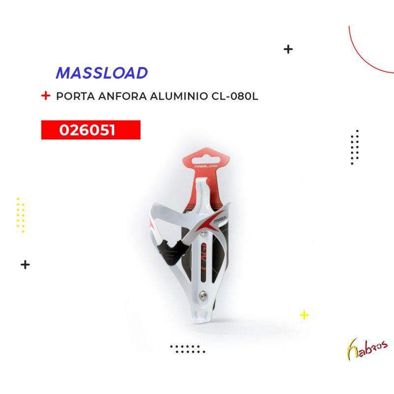 (026051) PORTA ANFORA ALUMINIO MASSLOAD BLANCO/ROJO CL-080L