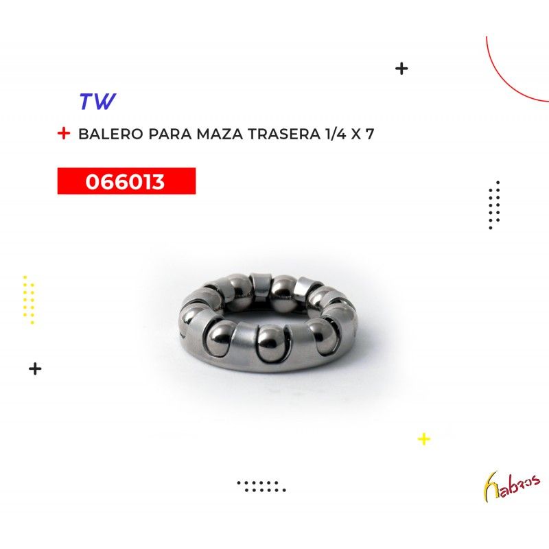 (066013) BALERO P/MAZA TRASERA 1/4 X 7 TAIWAN