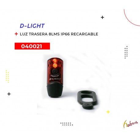 (040000) LUZ TRASERA 8LMS IP66 RECARGABLE CG214R-RD