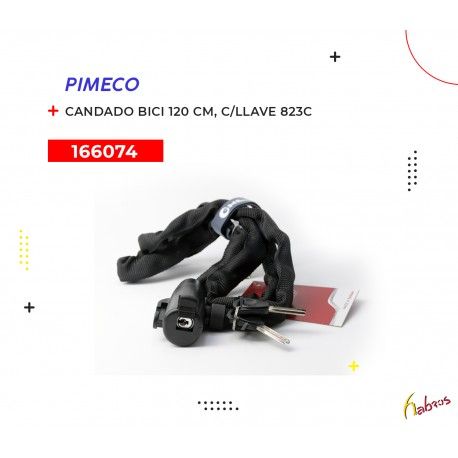 (166074) CANDADO BICICLETA NEGRO 120CM LARGO C/LLAVE 823C TAIWAN