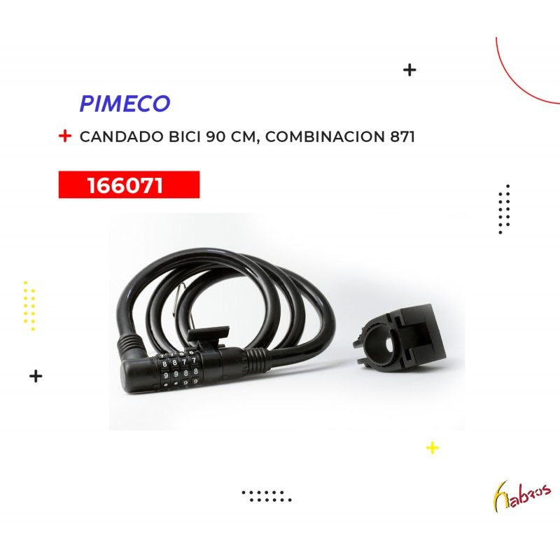 (166071) CANDADO BICICLETA 90CM LARGO COMBINACION 871 TAIWAN