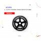 (103224) PLATO CIGUEÑAL DOBLE NEGRO S/CUBRE CADENA
