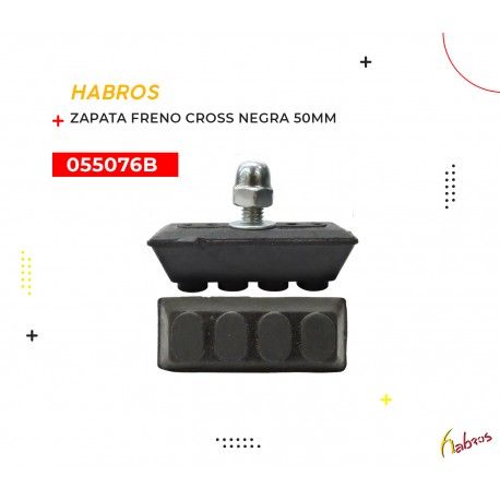 (055076B) ZAPATA FRENO CROSS NEGRO 50mm MX