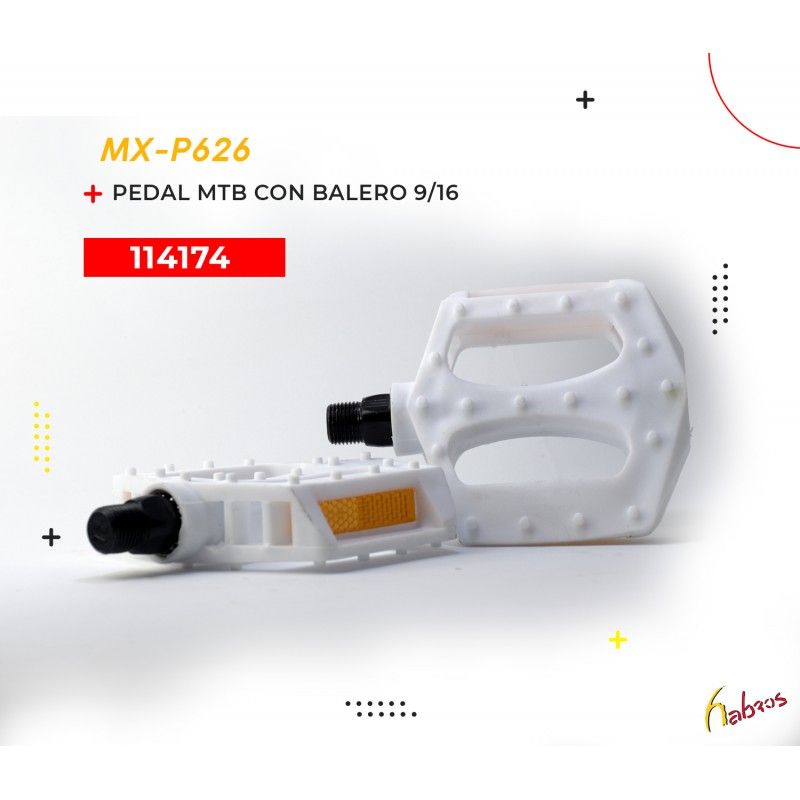 (114174) PEDAL MTB/BMX MIXIER 626 C/BALA 9/16 BLANCO