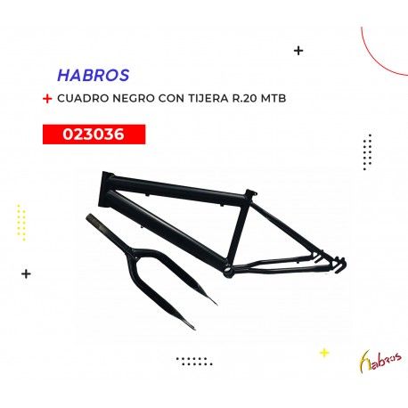 (023036) CUADRO/TIJERA 20 NIÑO MTB NEGRO