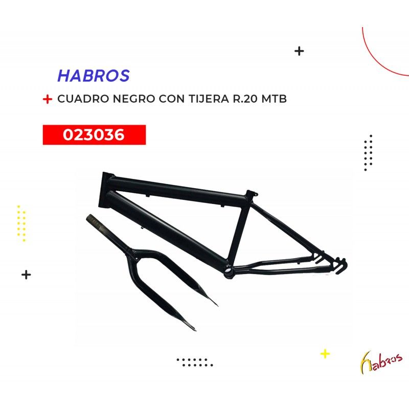 (023036) CUADRO/TIJERA 20 NIÑO MTB NEGRO