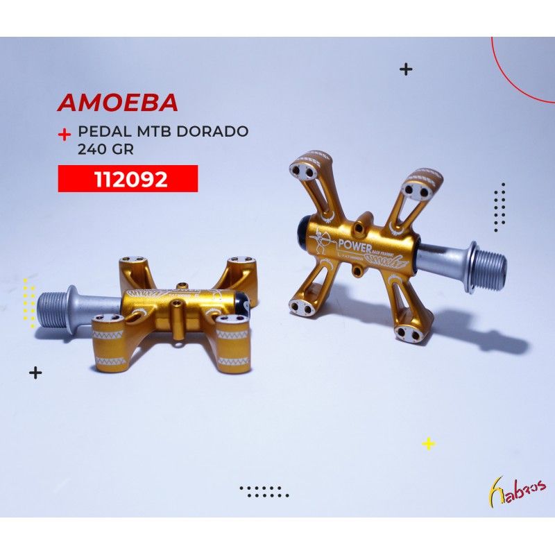(112092) PEDAL MTB AMOEBA DORADO 240GR