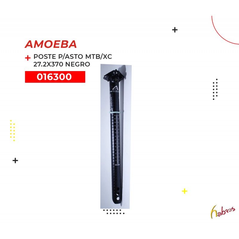 (016300) POSTE DE ASIENTO MTB/XC 27.2X370 NEGRO AMOEBA