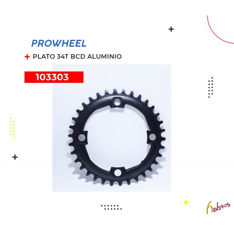 (103303) PLATO 34T BCD 104 ALUMINIO PROWHEEL