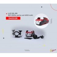 (040028) LUZ DELANTERA MODELO: 3611   650 LUMENS  PORTA CELULAR   BRIVIGA