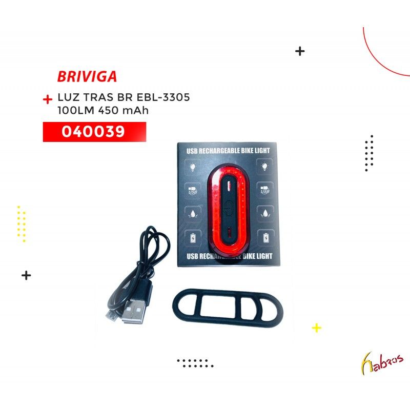 (040039) LUZ TRASERA MODELO: EBL-3305  100 LUMENS   BRIVIGA