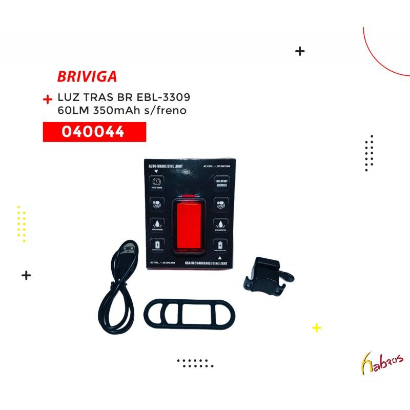 (040044) LUZ TRASERA  MODELO: EBL-3309  60LUMENS  BRIVIGA
