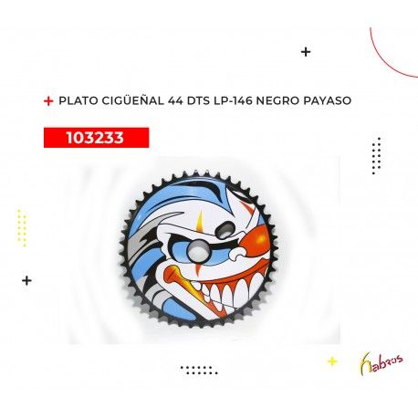 (103233) PLATO CIGUEÑAL 44 DTS NEGRO PAYASO 50