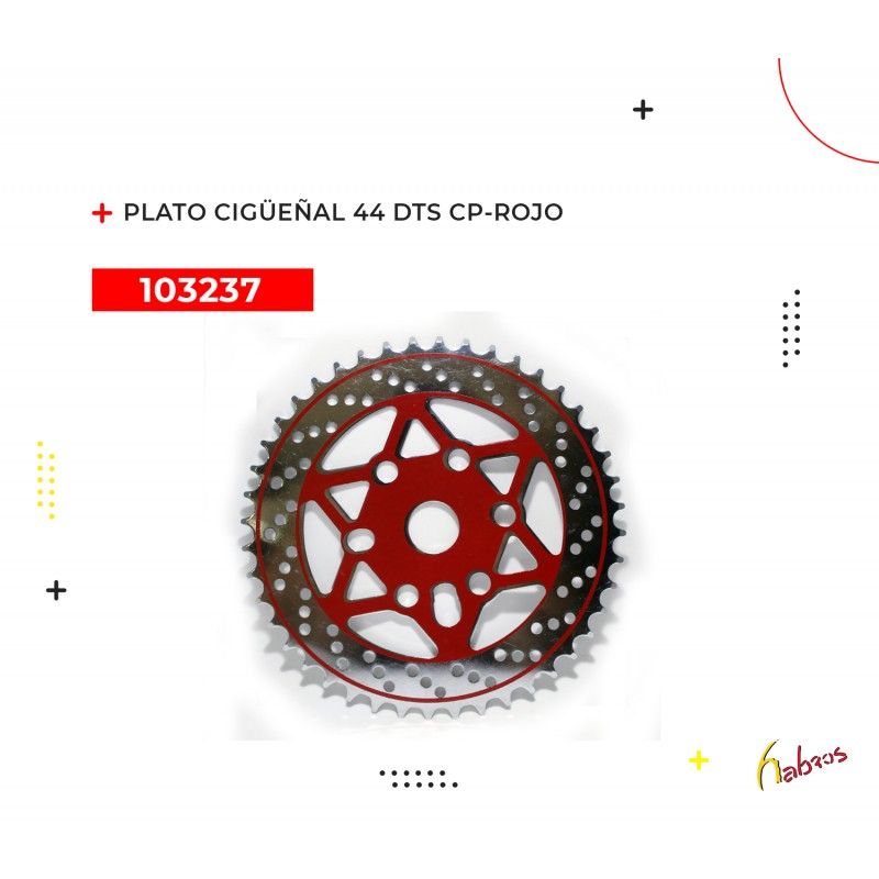 (103237) PLATO CIGUEÑAL 44 DTS CP-ROJO