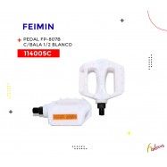 (114005C) PEDAL FP-807B CON BALA 1/2  BLANCO FEIMIN