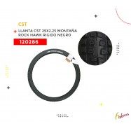 (120286) LLANTA CST 29 X 2.25 MONTAÑA ROCK HAWK RIGIDO NEGRO