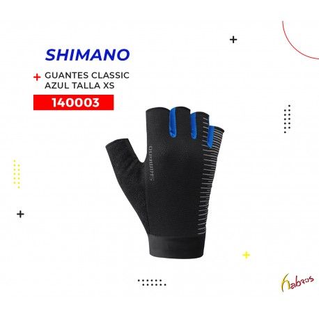 (140003) GUANTES CLASSIC DEDOS MEDIOS COLOR: AZUL TALLA: XS   SHIMANO