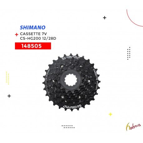 (148505)  CASSETTE  7VELOCIDADES  CS-HG200  12/28DTS  SHIMANO