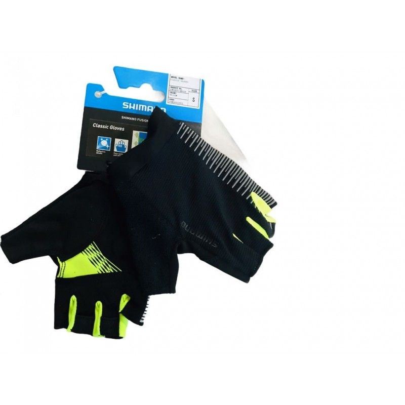 (140001) GUANTES CLASSIC  AMARILLO NEON TALLA S SHIMANO