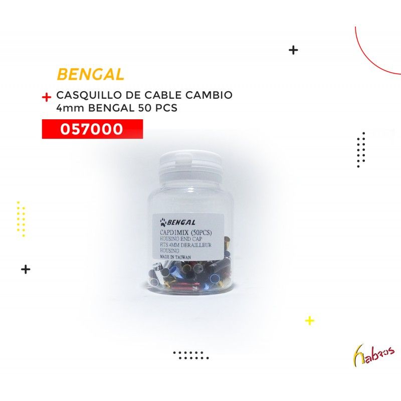 (057000) CASQUILLO DE CABLE DE CAMBIO 4MM BENGAL