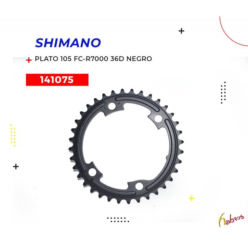 (141075)  PLATO FC-R7000  36DTS NEGRO SHIMANO