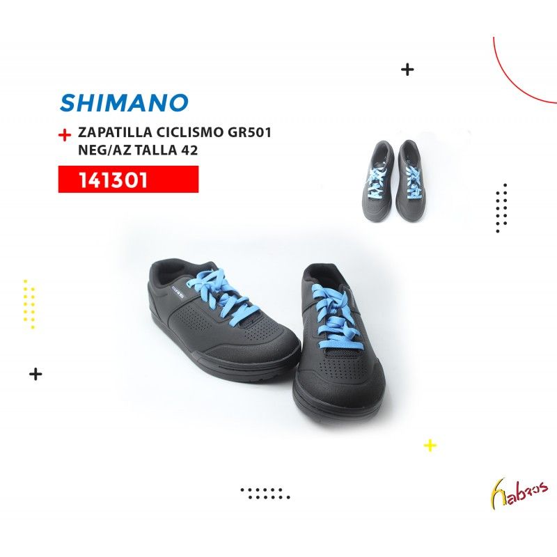 (141301) ZAPATILLA CICLISMO GR501 NEG/AZ TALLA 42 SHIMANO