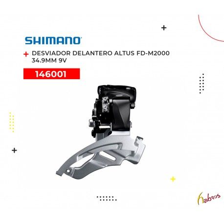 (146001) DESVIADOR DELANTERO ALTUS FD-M2000 TRIPLO 34.9mm 9vel  SHIMANO
