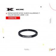 (039218) ESPACIADOR HUECO ALUMINIO - 7  NEGRO 2MM  KCNC