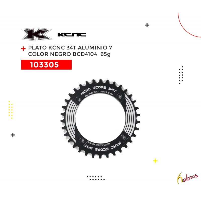 (103305) PLATO 34T ALUMINIO-7 NEGRO BCD4104 KCNC