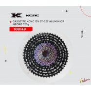 (108149) CASSETTE 12VEL  9-52 ALUMINIO-7 NEGRO/TORNASOL KCNC