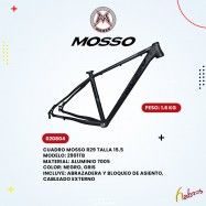 (020804) CUADRO MOSSO TALLA: 15.5 MODELO:2901TB ALUMINIO 7005 NEGRO/ROJO - NEGRO/GRIS MATE