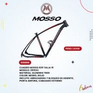 (020808) CUADRO MOSSO ULTRA LIGERO TALLA: 19 MODELO:2915XC NEGRO/ROJO - NEGRO/GRIS MATE