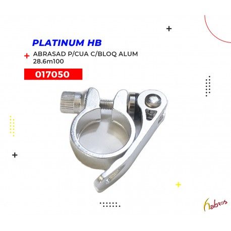 (017050) ABRAZADERA PARA CUADRO CON BLOQUEO ALUMINIO 28.6MM  PLATINUM - HB