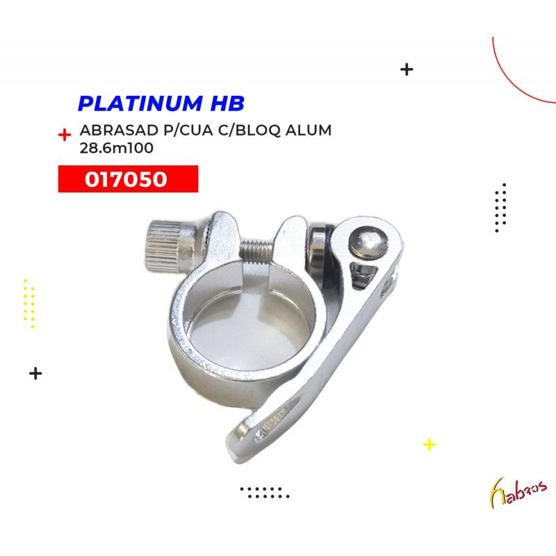 (017050) ABRAZADERA PARA CUADRO CON BLOQUEO ALUMINIO 28.6MM  PLATINUM - HB