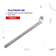 (016141) POSTE PARA ASIENTO DE ALUMINIO CON BROCHE 25.4*400MM PLATINUM-HB