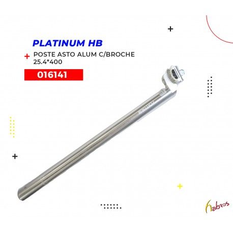 (016141) POSTE PARA ASIENTO DE ALUMINIO CON BROCHE 25.4*400MM PLATINUM-HB