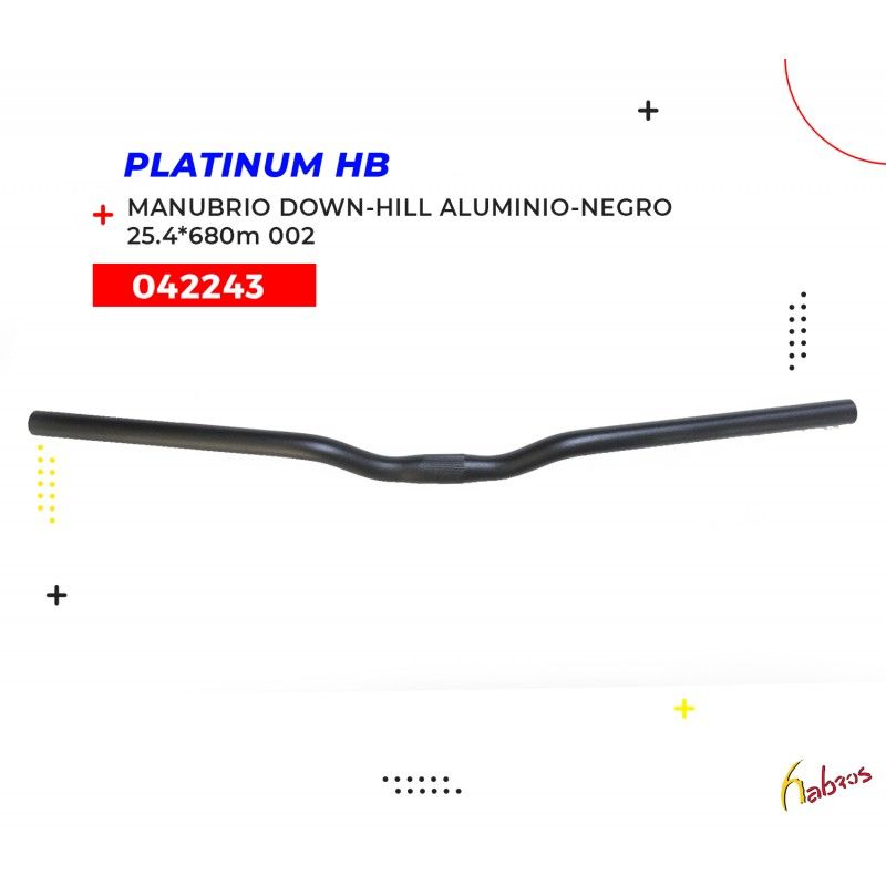 (042243) MANUBRIO DOW-HILL ALUMINIO- NEGRO 25.4*680MM  002  PLATINUM-HB
