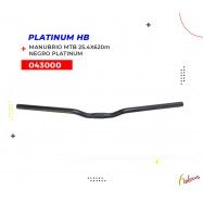 (043000) MANUBRIO MTB FIERRO 25.4X620MM NEGRO PLATINUM-HB