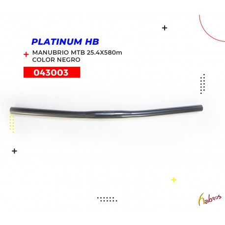 (043003) MANUBRIO MTB  FIERRO 25.4*580 NEGRO PLATINUM-HB
