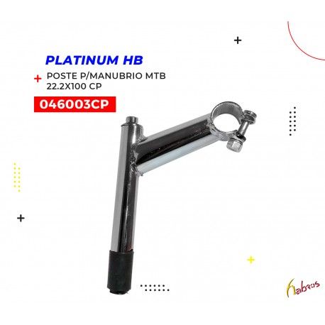 (046003CP) POSTE P/MANUBRIO MTB 22.2X100 CROMADO