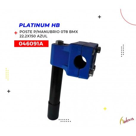 (046091A) POSTE P/MANUBRIO SS078 BMX 22.2X150 AZUL
