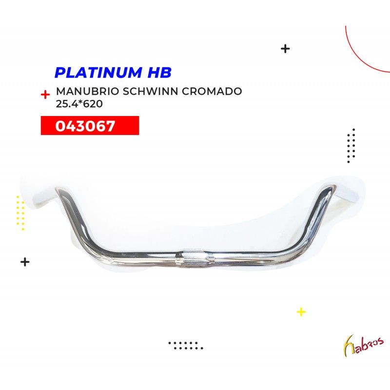 (043067) MANUBRIO SCHWINN CROMADO 25.4*620 PLATINUM-HB