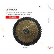 (108139)  CASSETTE MTB 12VEL  11-52  M600  S-RIDE