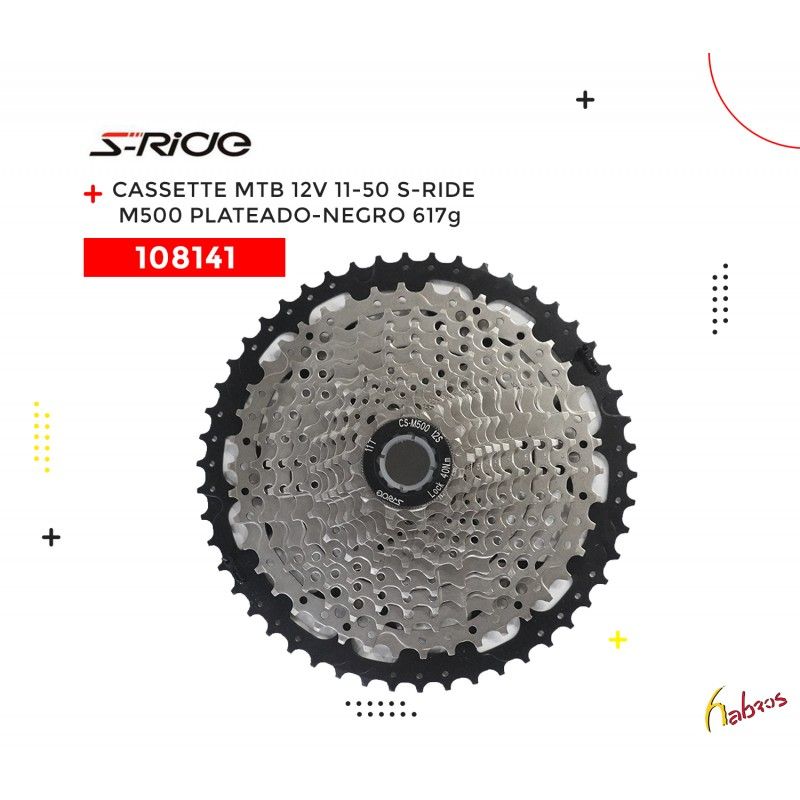 (108141) CASSETTE MTB 12VEL  11-50  M500  S-RIDE