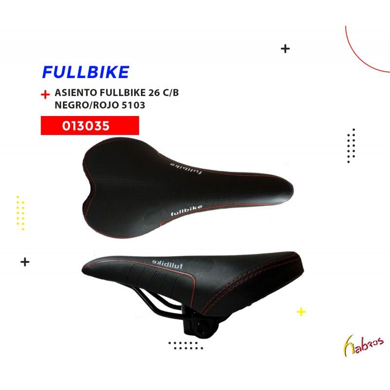 (013035)  ASIENTO FULBIKE R-26  CON BROCHE NEGRO/ROJO  103