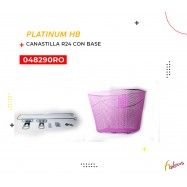 (048280ROS) CANASTILLA R-12 ROSA CON BASE PLATINUM-HB