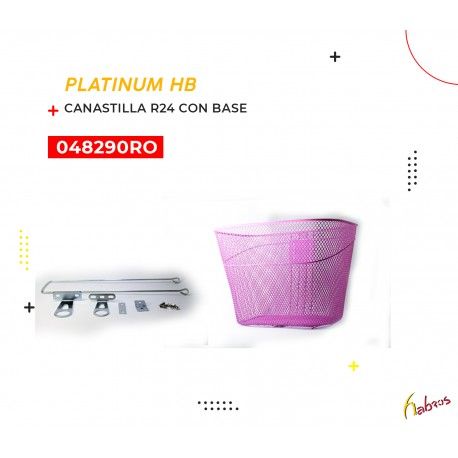 (048280ROS) CANASTILLA R-12 ROSA CON BASE PLATINUM-HB