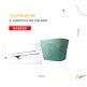 (048290)  CANASTILLA R-24  AZUL AGUA MARINA CON BASE PLATINUM-HB