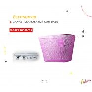 (048290ROS) CANASTILLA R-24 ROSA CON BASE PLATINUM-HB