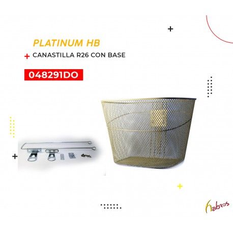 (048291DO) CANASTILLA R-26  COLOR DORADO CON BASE PLATINUM-HB